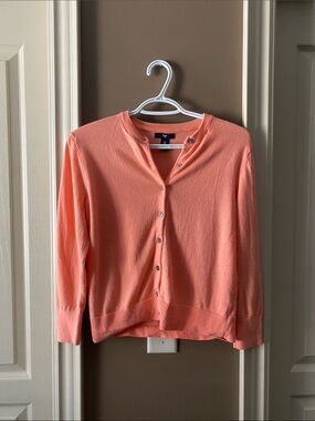 GAP Coral Knit Button Cardigan Size M